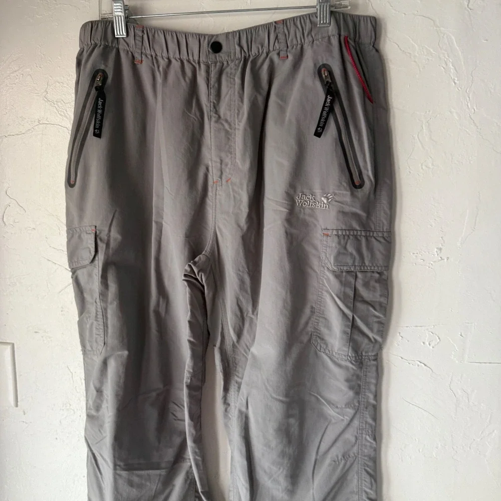 Jack Wolfskin Mens‎ Cargo Pants Zip Off Convertible Hiking Outdoor Grey XXL
